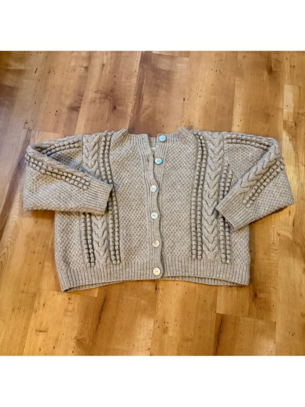 Jaggery London Ewa Cardigan in Wild Oat